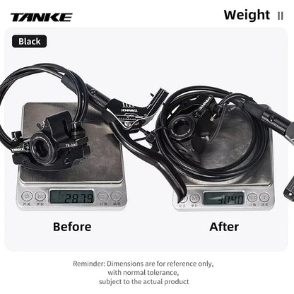 TANKE MTB Bike Hydraulic Disc Brake Set 160mm Rotors Oil Calliper Plate Front Rear Mountain Bicycle