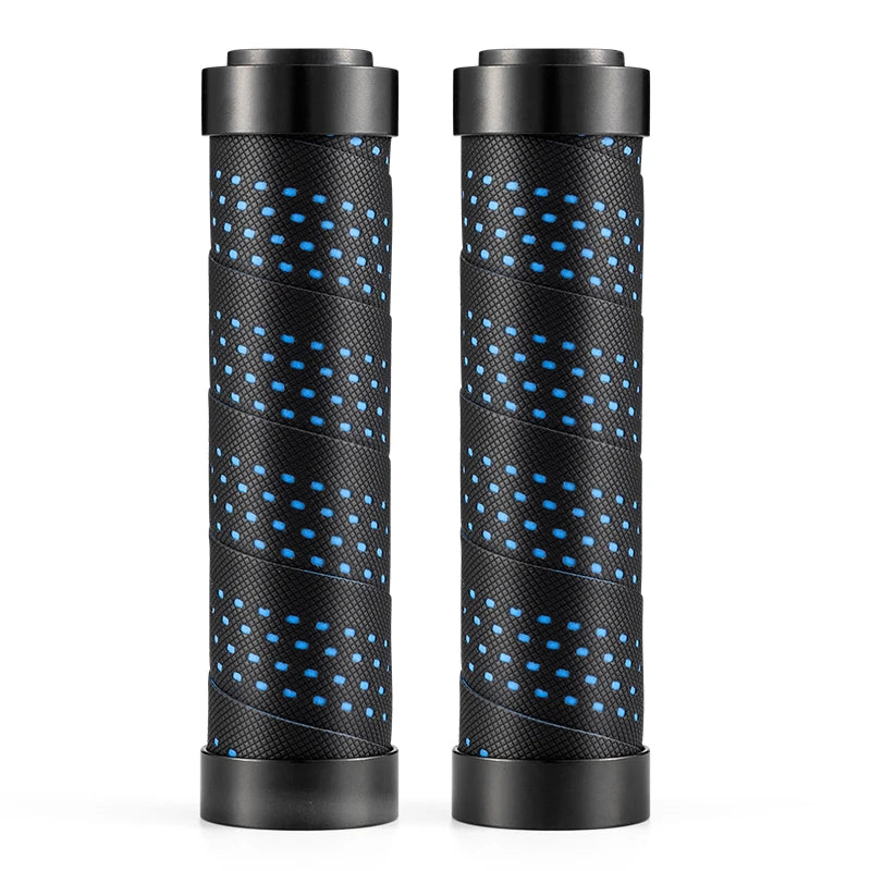 ROCKBROS MTB Bicycle Grips Waterproof Double Plug Handlebar Bicycle Handle Grip Ultralight Non-Slip Shockproof Grips Accessories BTCR-BKBL