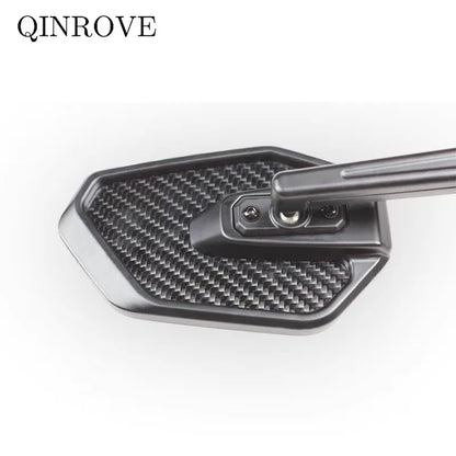 Motorcycle Rear Mirror Carbon Fiber Aluminum alloy 8/10mm Side Mirror Universal For Yamaha MT Suzuki Honda Benelli 180S TRK502X