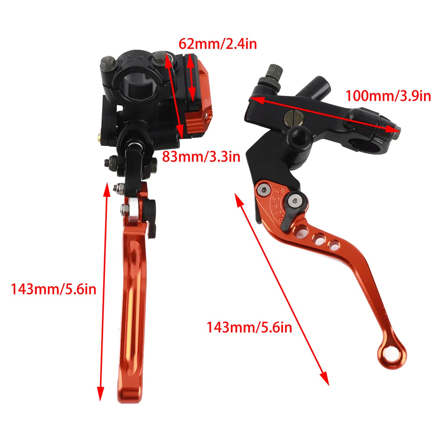 New 1 Pair 22mm Universal Motorcycle Handlebar Master Cylinder Levers Handle Hydraulic Brake Pump Clutch Adjustable Hand Lever