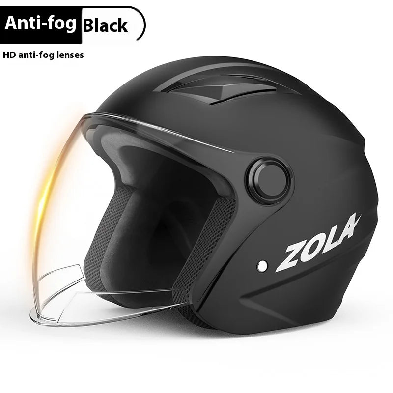 Standard Electric Bike Helmet Men Anti Fog Warm Winter Electric Bike Riding Double Mirror Helmet Black single mirror China