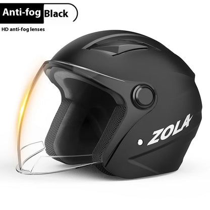 Standard Electric Bike Helmet Men Anti Fog Warm Winter Electric Bike Riding Double Mirror Helmet Black single mirror China