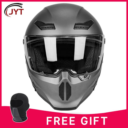 Motorcycle helmet matte black with reserved Bluetooth slot DOT certified sun protection breathable