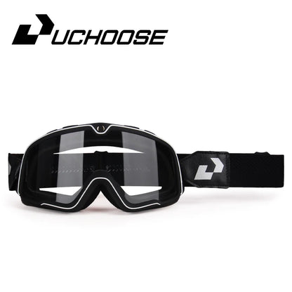 Retro Motorcycle Goggles Ski Glasses Sunglasses ATV Goggles Non-slip Belt AntiUV Cafe Racer Chopper Cycling Racing Free shipping 20