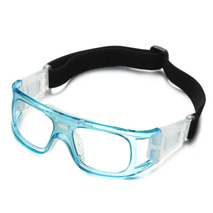 Men Windproof Football Eyeglasses Outdoor Sports Glasses Soccer Basketball Eye Protect Goggles Impact Resistance Cycling Eyewear blue