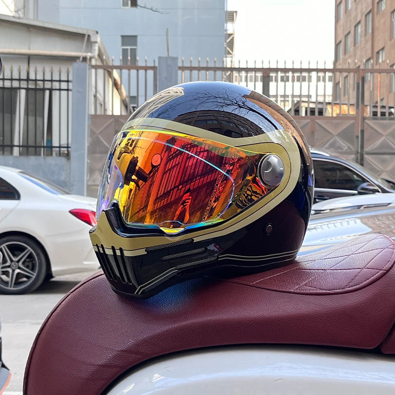 DOT Motorcross Motorcycle Vintage Helmet Moto Racing Ride Full Face Helmet 22