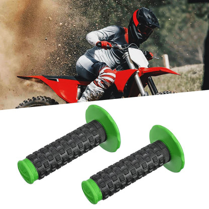Motorcycle Handlebar Grips Universal 7/8" 22mm Motorcycle Non-Slip Grip Cover Throttle Bar Grips for Dirt Bike Motocross ATV UTV Green