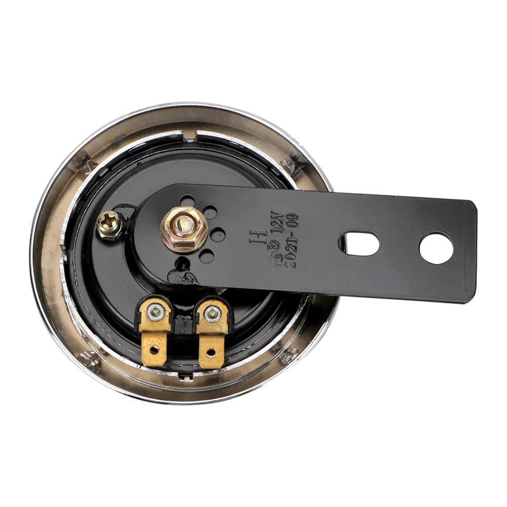 12V Horn 1.5A 105db for Scooter Moped Dirt Bike ATV Motorcycle Electric Horn Kit Waterproof Round Loud Horn Speakers Universal