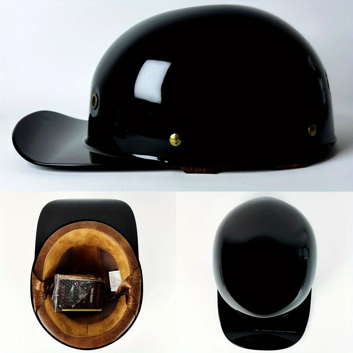 Motorcycle Helmet Men Retro Moto Helmets Half Face Baseball Cap DOT Certification Cycling Helmet