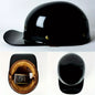 Motorcycle Helmet Men Retro Moto Helmets Half Face Baseball Cap DOT Certification Cycling Helmet Bright-black