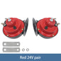 Modified Motorcycle 12V Snail Horn High-frequency Universal 300DB Horn Waterproof Car Electric Horn Red 24V pair