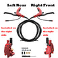 DYISLAND LD210 Electirc Scooter Hydraulic Disc Brake 2PIN Power Off E-Scooter Brake for Kukirin KUGOO Dualtron Kaabo Mantis Red-LRRF-RR