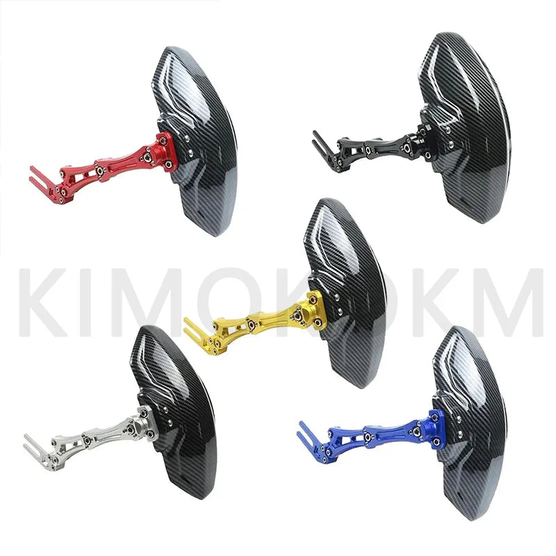 Motorcycle And Bike Adjustable Imitation carbon fiber aluminium alloy Rear Wheel Fender Mudguard Universal Extender Accessories