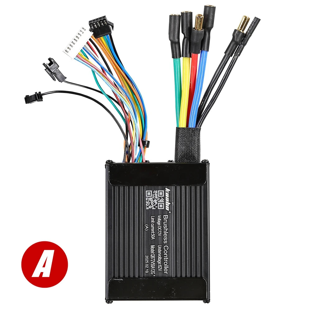 72V50A Sine Wave Controller for 72V 11-Inch KAABO WOLF KING GT PRO Electric Scooter With TFT Center Display for Front Rear Motor
