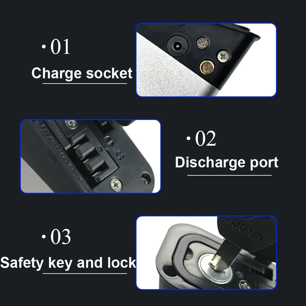 36V 8Ah lithium battery pack for folding bicycle