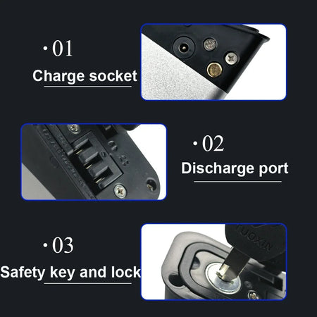 36V 8Ah lithium battery pack for folding bicycle