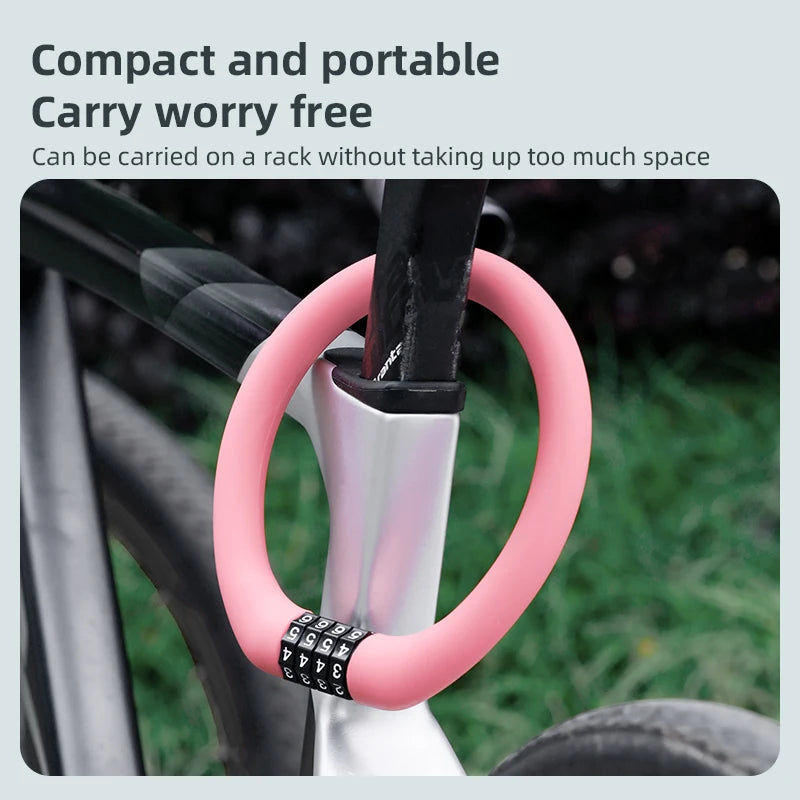 Anti-theft Bold Steel Cable Lock Soft Silicone Covered Road Bicycle Lock Portablle MTB Lock Bike Accessories