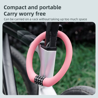Anti-theft Bold Steel Cable Lock Soft Silicone Covered Road Bicycle Lock Portablle MTB Lock Bike Accessories
