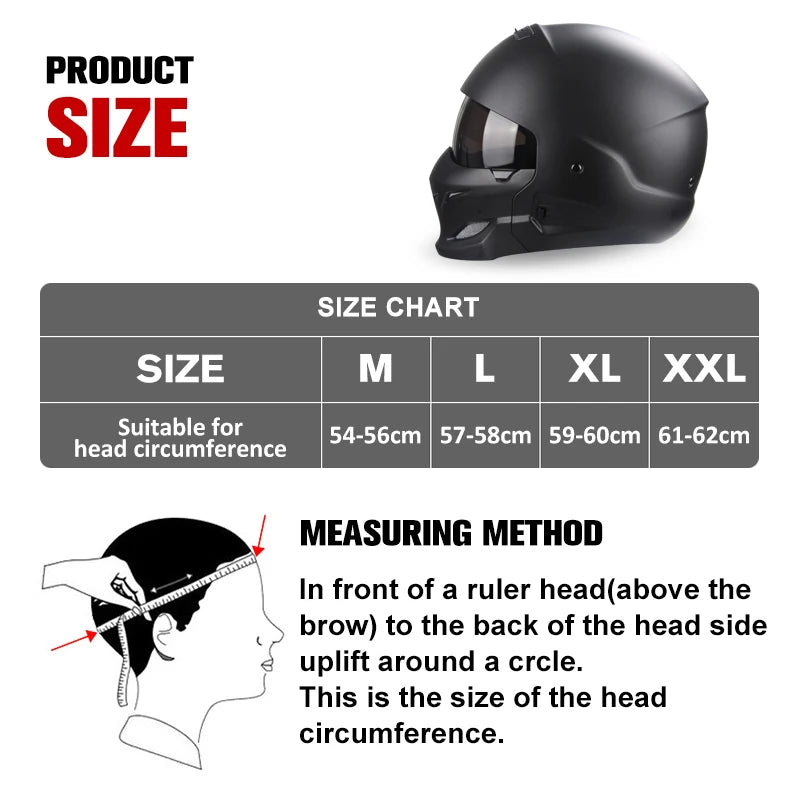 Scorpion Helmet Detachable Multi-purpose Combination Helmet Motorcycle Half Predator Helmet