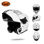 Motorcycle Helmet Dual Visor Modular Flip up Full Face Helmet for Adult Men and Women DOT Approved 2
