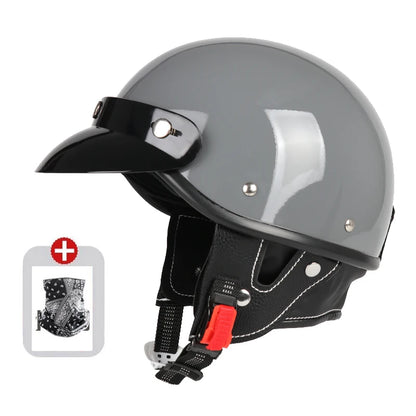 Japanese retro motorcycle half helmet cruise motorcycle helmet safety helmet Color 3 China