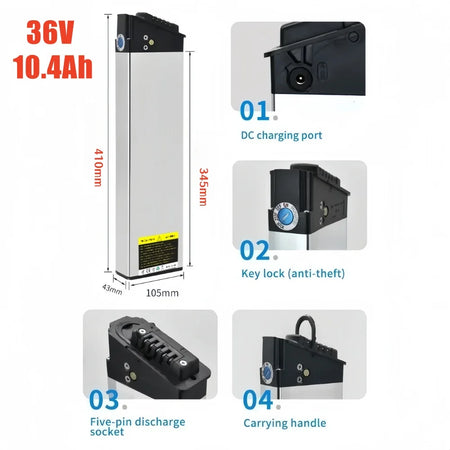 36V 10.4Ah 410mm