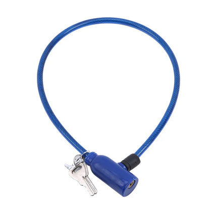 Bicycle Lock Exquisite Steel Cable Lock Outdoor Bike anti-theft Lock Mountain Bike Wire Lock Accessories Security With 2 Keys