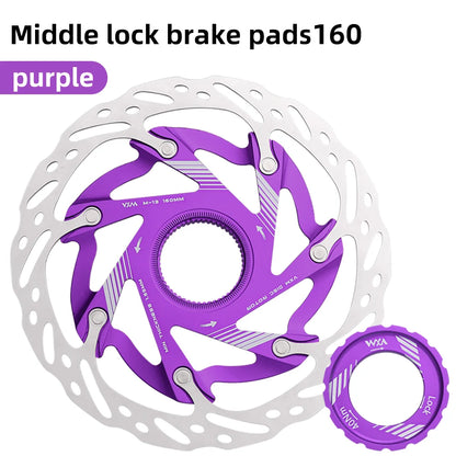 VXM Road Bicycle Center lock Disc Brake Rotor Pads CNC Lighweight Aluminum Alloy MTB Bike Rotors 140mm 160mm Cycling Discs Parts