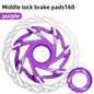 VXM Road Bicycle Center lock Disc Brake Rotor Pads CNC Lighweight Aluminum Alloy MTB Bike Rotors 140mm 160mm Cycling Discs Parts 160mm Purple