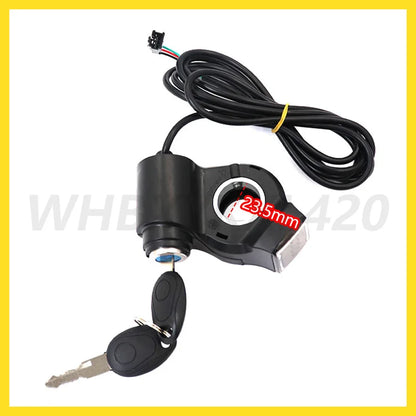 Electric Scooter Thumb Throttle Voltmeter Digital Voltage Display Switch Power with Key Lock Bike Finger Thumb Throttle dropship