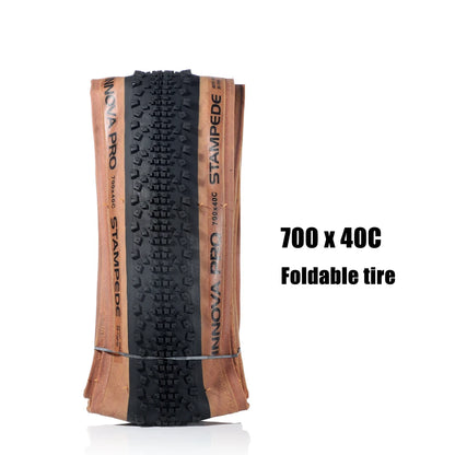 INNOVA PRO bicycle tire 700C road bike tires 700x40C 40-622 60TPI fit 29er mtb gravel bike yellow side wire bead ultralight 565g 1pc 700x40C folding China