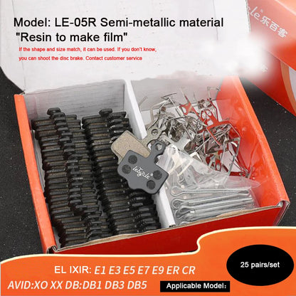 25 Pair MTB Bicycle Disc Brake Pads Resin/Metal/Ceramic Road Bike Hydraulic Brake Pads Universal for Shimano SRAM AVID ZOOM B01S LE-05 Resin