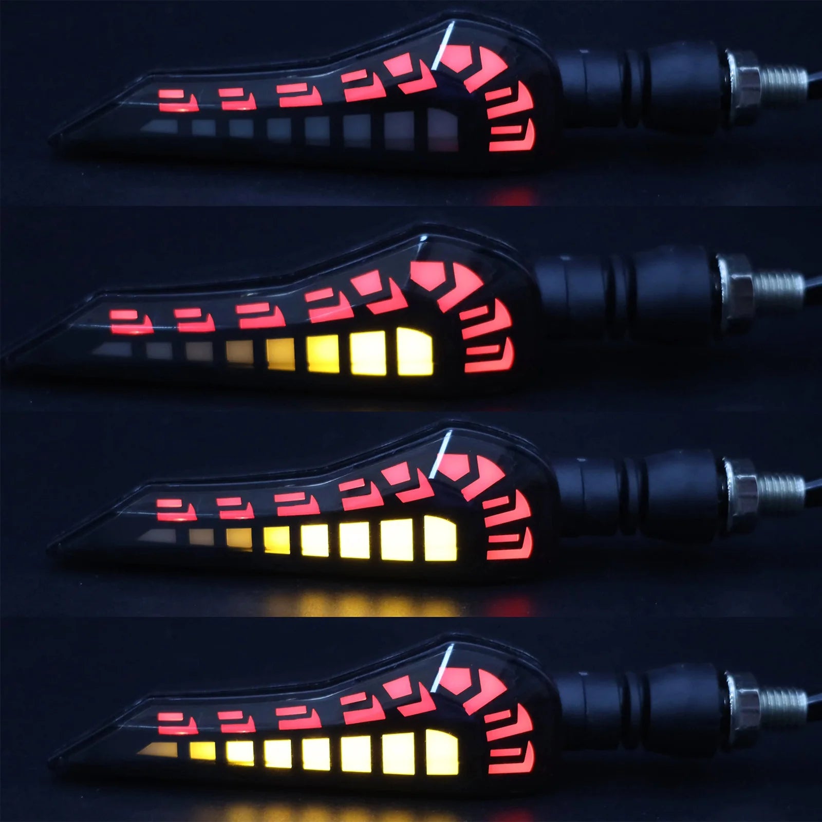 2Pcs Universal Motorcycle LED Turn Signal Light ABS Flowing Indicator Lamp Running Blinker Brake Light For Yamaha Honda Suzuki