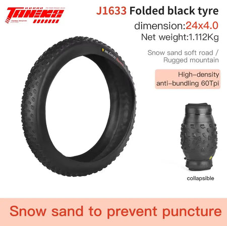 J1633 24x4.0 black / Foldable