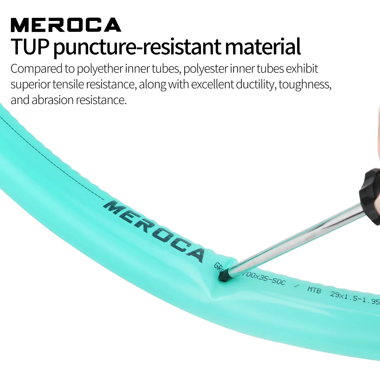 MEROCA Ultralight Mountain Bike Inner Tube TPU Material 26/27.5/29 Inch 45L Length Presta Valve Bicycle Inner Tube