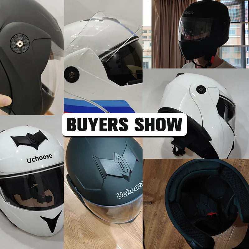 New Motorcycle helmet full face racing with Double sun visor Women man flip up Double lens DOT