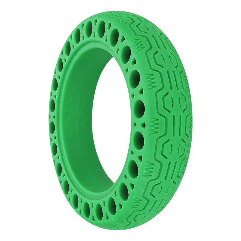For MAX G30 Universal Electric Scooter Luminous 60/70-6.5 Solid Thickened Abrasion Resistant Explosionproof Honeycomb Tires 10 inch Green