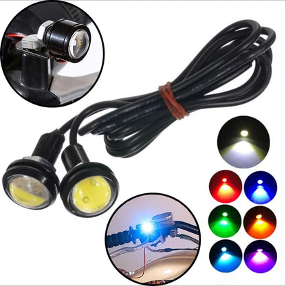 2Pcs Universal Car Motor Eagle Eye DRL Led Daytime Motorcycle Backup Reversing Parking Signal Automobiles Lamps Car Styling 12V