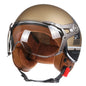 Motorcycle Helmet Jet with Visor Motorbike Riding 3/4 Open Half Helmet Retro Scooter 288 matte black