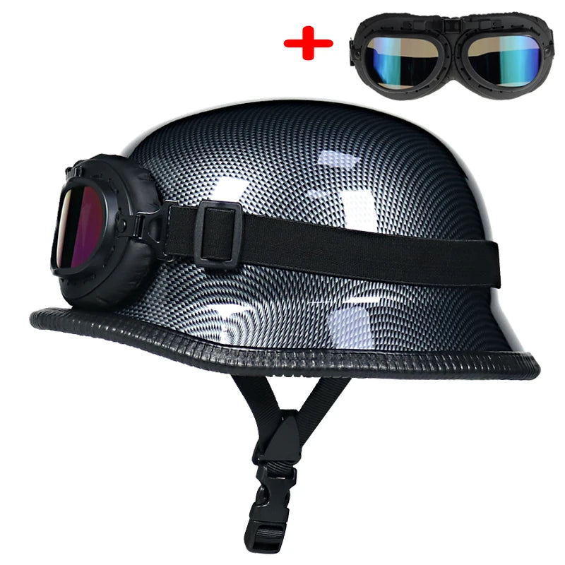 German style motorcycle helmet capacetes open face retro