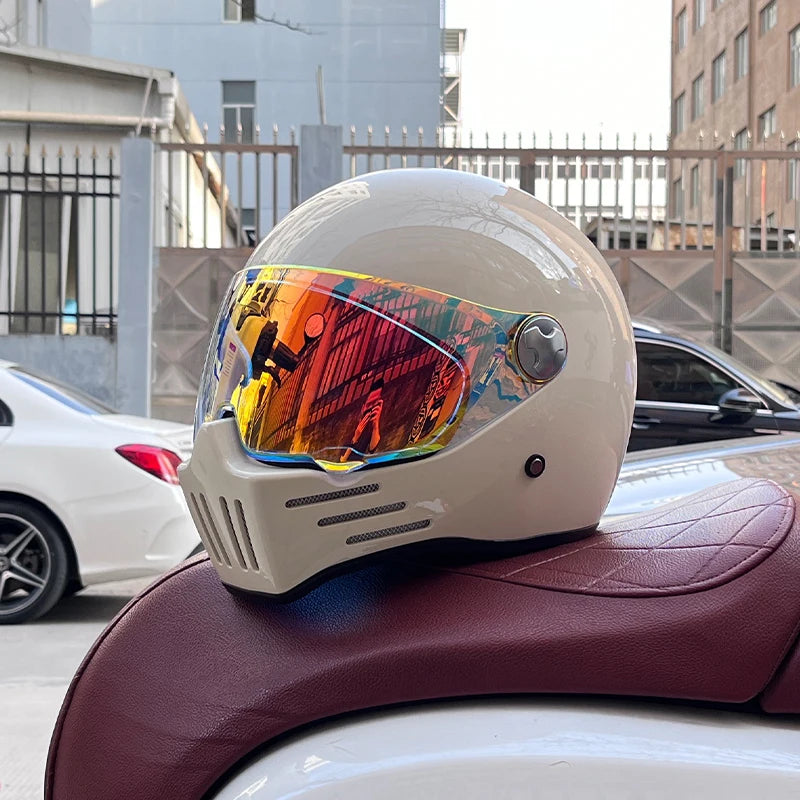 DOT Motorcross Motorcycle Vintage Helmet Moto Racing Ride Full Face Helmet