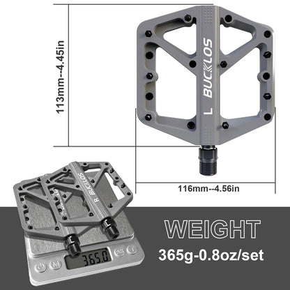 BUCKLOS Bicycle Pedal Nylon Mountain Bike Pedal Widen Road Bicycle Pedals Non-slip MTB Pedals for AM BMX Folding Bike
