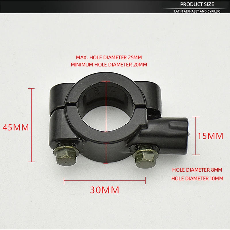 Motorcycle Rearview Mirror Mount Bracket 8mm 10mm Motorcycle Modified Rearview Mirror Holder Adapter Retainer Handlebar Bracket