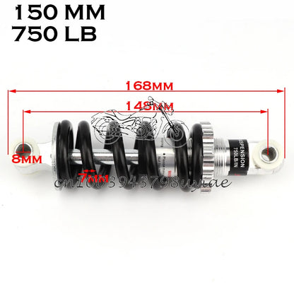 100MM 125MM 150MM 180MM 190MM 200MM Rear Suspension Shock for 47cc 49CC Super Minimoto ATV Quad electric scooter Pocket Bike