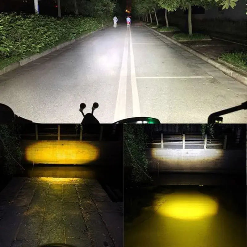 H4 LED H6 BA20D LED Motorcycle Headlight Bulbs CSP Lens White Yellow Hi Lo Beam Fog Light Scooter Motorbike Lamp Accessories