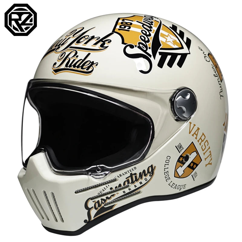 DOT Motorcross Motorcycle Vintage Helmet Moto Racing Ride Full Face Helmet