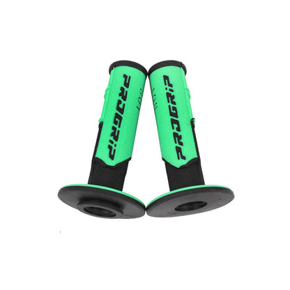 7/8 "22 24mm Motorcycle Grips Handle Bar For KTM YAMAHA Universal Pit Bike Motocross Motorbike Rubber GEL Domino Grip 6 Colors Green
