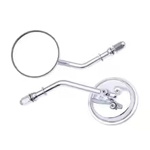 M8 Motorcycle Rearview Mirror - Retro Round Side Mirrors for Harley Dyna Bobber Chopper Sportster Touring