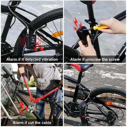 Rockbye Bluetooth Bicycle Lock Alarm 110 dB Bicycle Motorcycle Anti-theft Vibration Alarm Security Smart Bike Alarm Locks