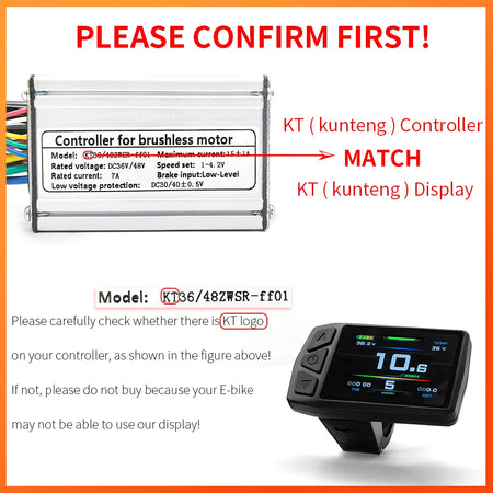 KT-TF01U e-bike computer display showing speed and battery status